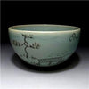 Vintage Japanese Celadon Matcha bowl with Signed Wooden box